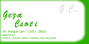geza csoti business card